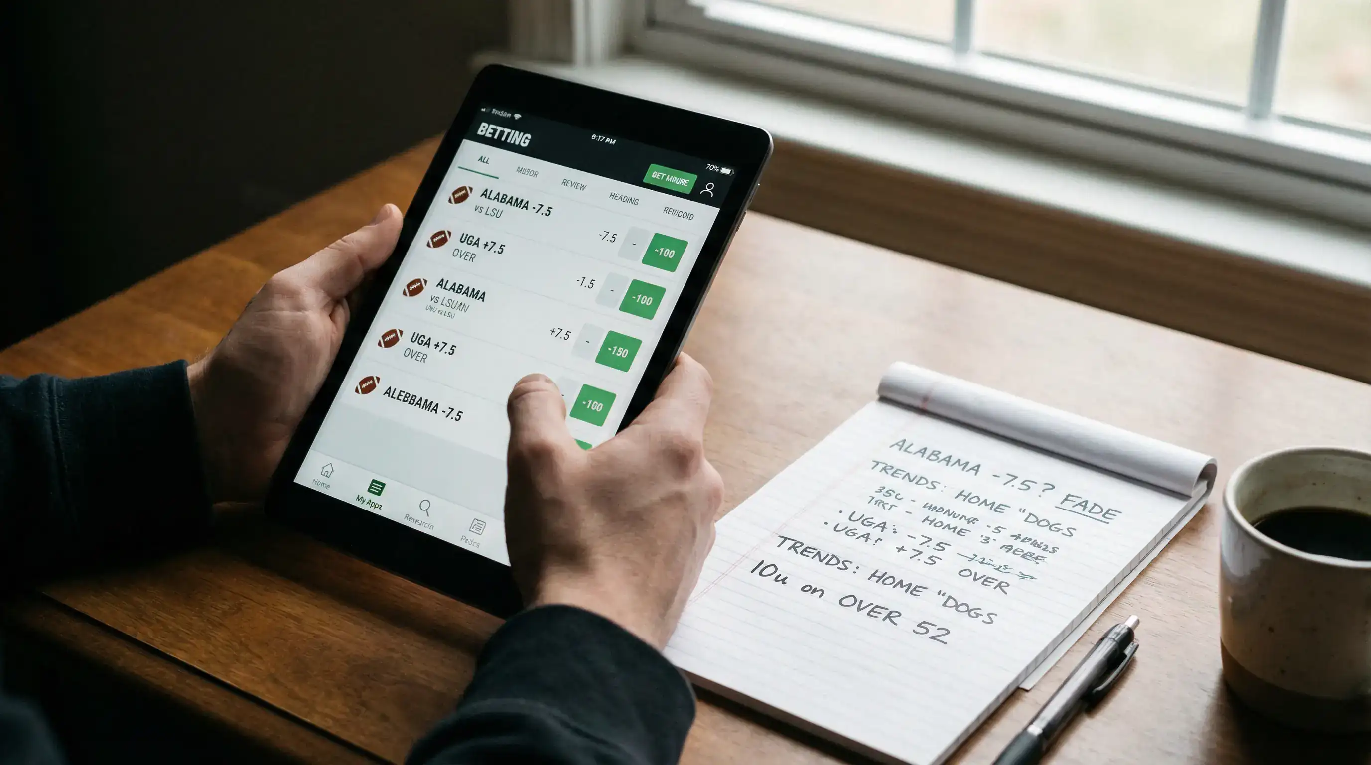 College football spread betting illustration med poängskillnad
